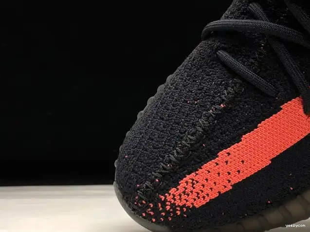 Black Adidas BY9612 V2 Core Red Yeezy Boost 350 0629